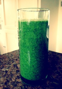 started the day with a green smoothie (4 cups kale, 1 apple, 3 stalks celery, 1/3 banana, juice from 1/2 lemon, 1 tbsp flax, parsley, 1 1/2 cups water.