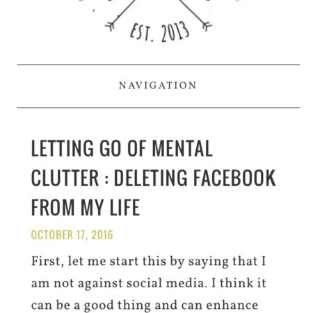 Letting go of mental clutter