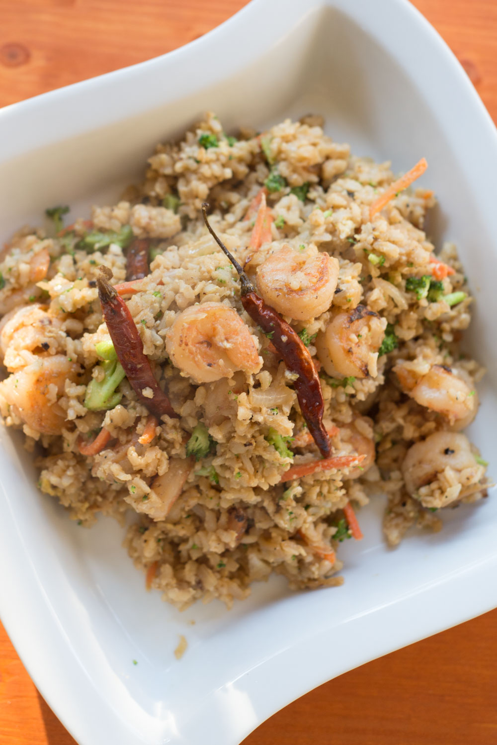 Shrimp Fried Brown Rice Recipe - Saved by the Kale