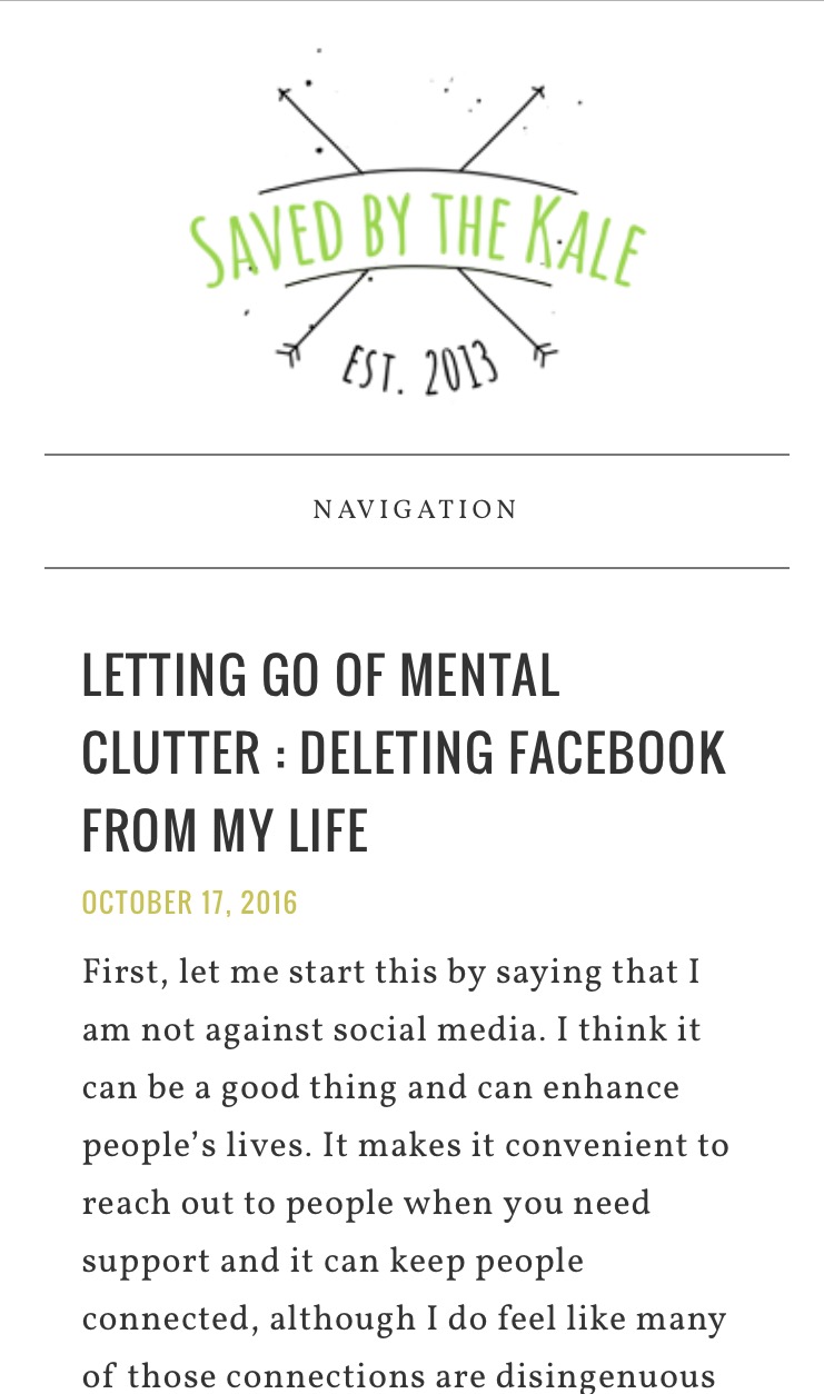Letting go of mental clutter